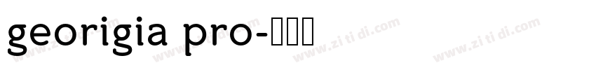 georigia pro字体转换